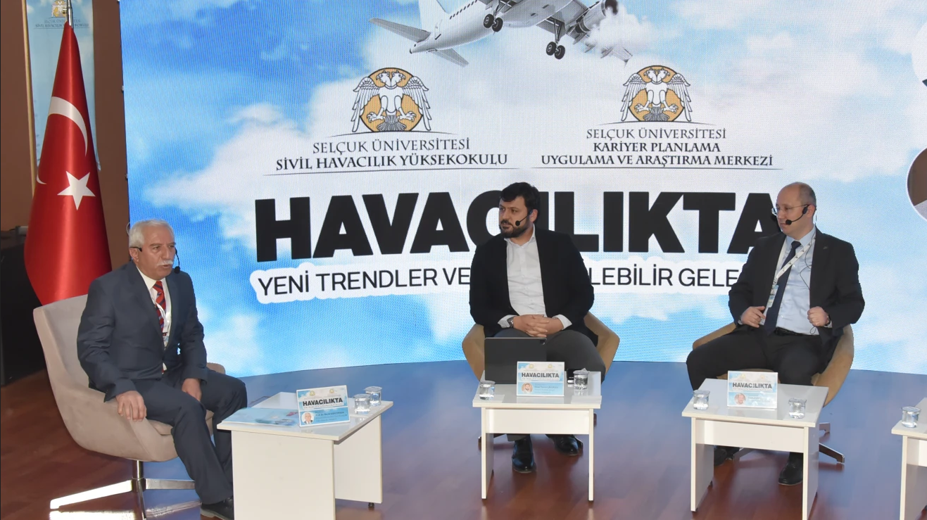 Selçuk Üniversitesinde sivil havacılığın geleceği konuşuldu.